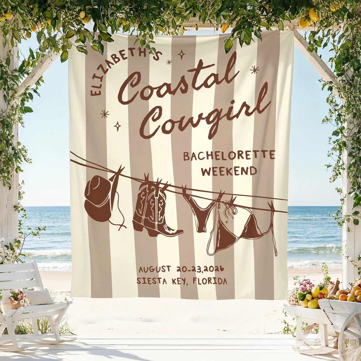 Personalized Coastal Cowgirl Bachelorette Tapestry Banner, Beach Bachelorette Decor, Bridal Shower Welcome Sign, Western Bach Photo Backdrop 29077f2c-bb97-4d8f-8fde-836aa2905b0f-hdrtyhur-3-.jpg