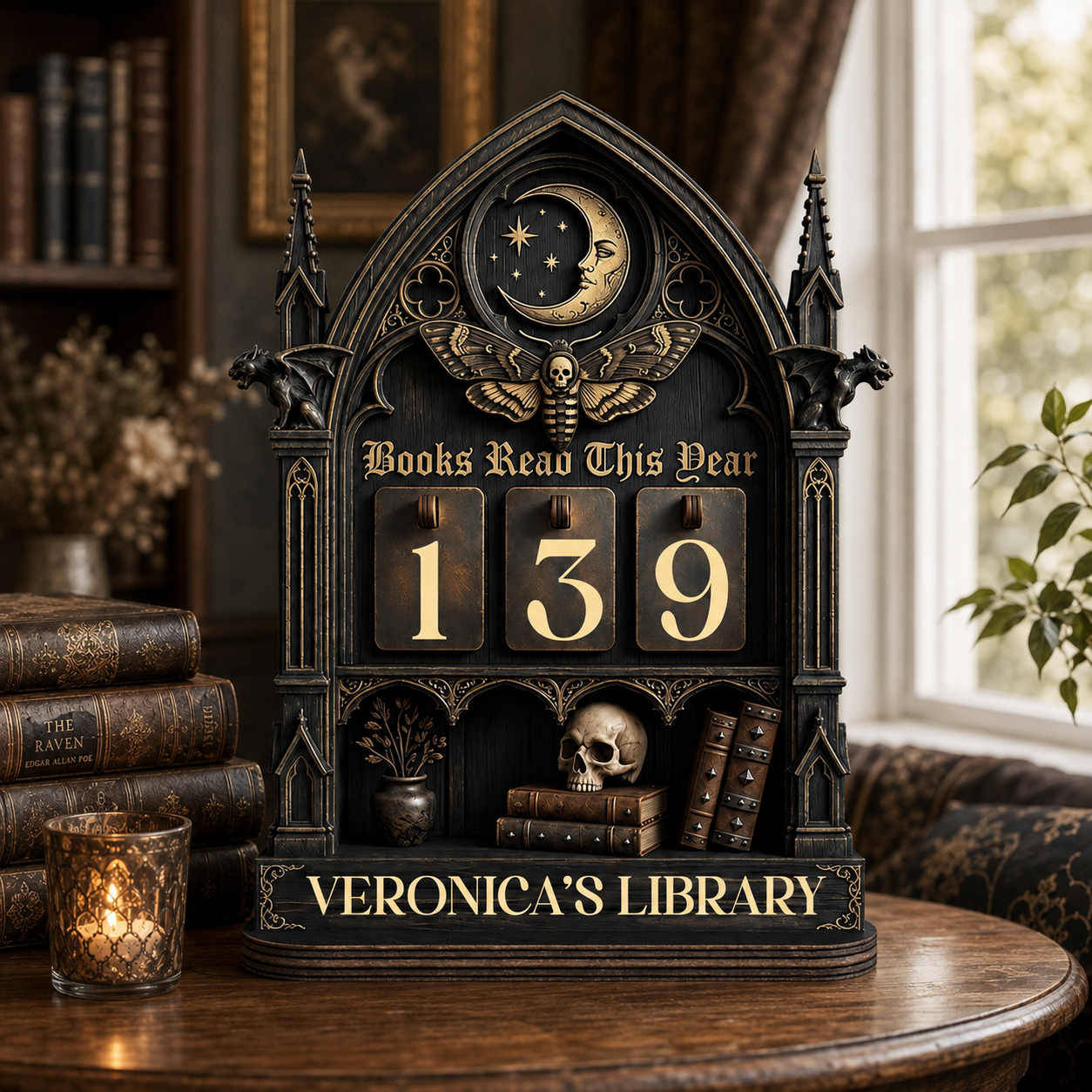 Personalized Gothic Book Tracker Sign, Books Read This Year Tracker, Dark Academia Library Decor, Custom Reader Gift, Gothic Bookshelf Decor 290bd3b5-b932-4a72-82b9-068be1e11300-banner-1.png
