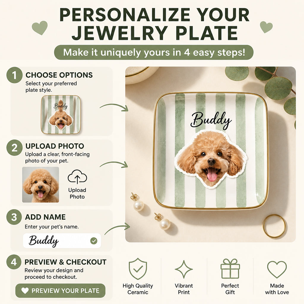 Custom Pet Photo Jewelry Plate – Gingham Cameo - Personalized Jewelry Plate 29172ba6-f29c-4dcf-93ad-4663b94b0a5f.jpg