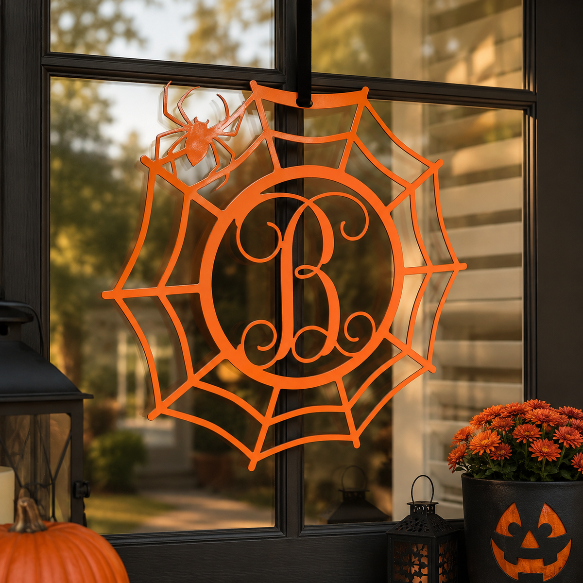 Spider web Custom Monogram Metal Sign, Halloween Door Hanger, Halloween Decor, Fall Decor, Fall Wreath, Halloween Sign, Metal Art 292c9dff-fc0c-4eae-b7c3-6f19ece40393-4bf420fb-ed3b-45c0-9038-79d1d78d207d.png