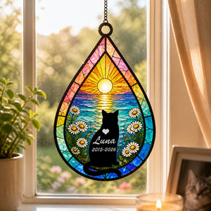 Personalized Cat Memorial Stained-Glass Suncatcher (Name & Years) - Personalized Suncatcher Stained Glass 294bad7a-45b3-4de9-8bae-94fe29b1e7e5.jpg
