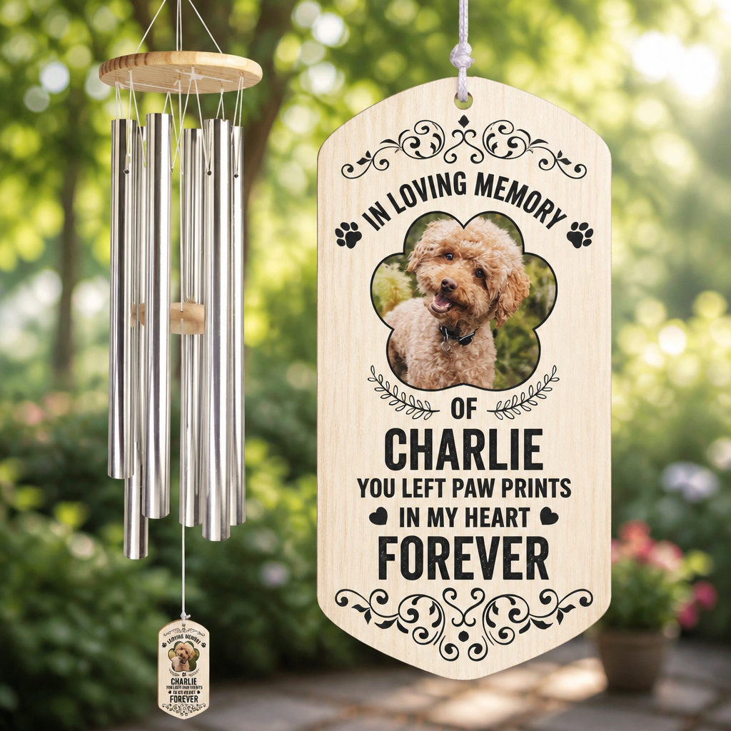 Pet Memorial Wind Chime – Forever In My Heart Photo - Personalized Windchime 295fb567-d29b-485e-847f-d6048c1b345c.png