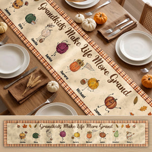 Grandkids Make Life More Grand Autumn Vibes - Personalized Table Runner 2968cae7-7434-43bb-8885-ca45d2395375-5.jpg