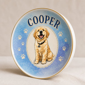 Custom Pet Portrait Jewelry Dish – Arched Name & Pawprint Pattern - Personalized Jewelry Plate 296a5785-06ba-471d-b729-75211adfe3b6.jpg
