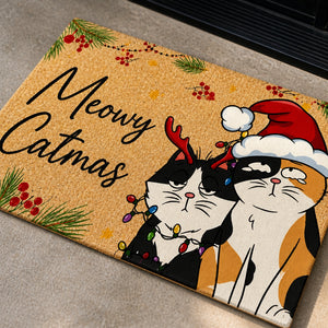 Meowy Catmas Holiday Cats Doormat - Doormat 297c3f4a-a11c-447a-9475-596df4efa844.jpg