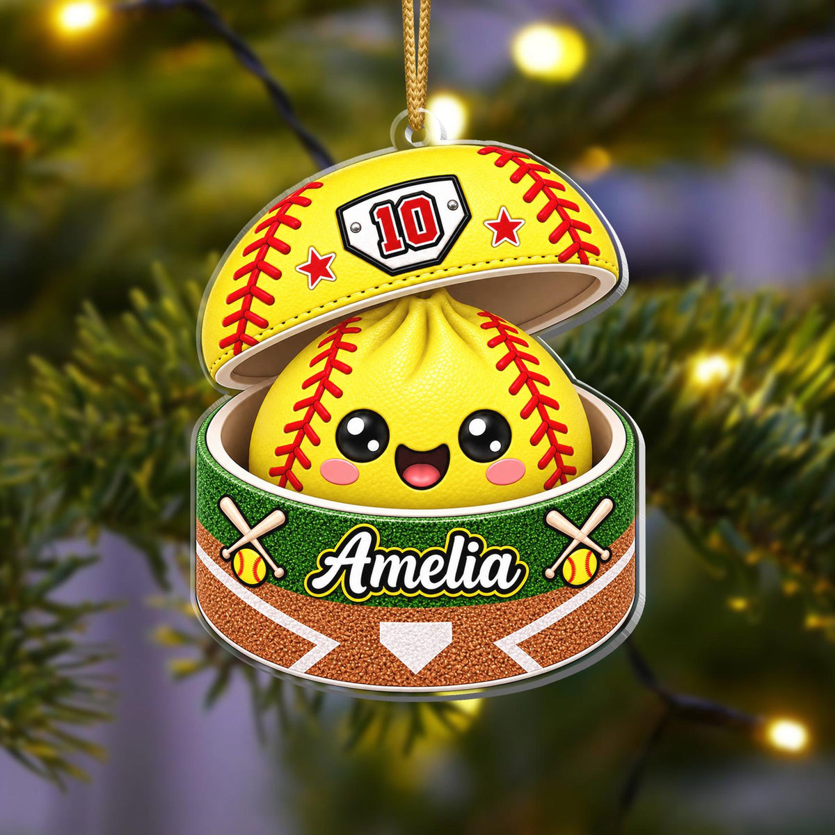Personalized Softball Dumpling Ornament, Squishy Dumpling Acrylic Ornament, Custom Name Softball Player Christmas Gift 2980d354-3c7c-4303-8ba9-4bb674bc92d3-4.jpg
