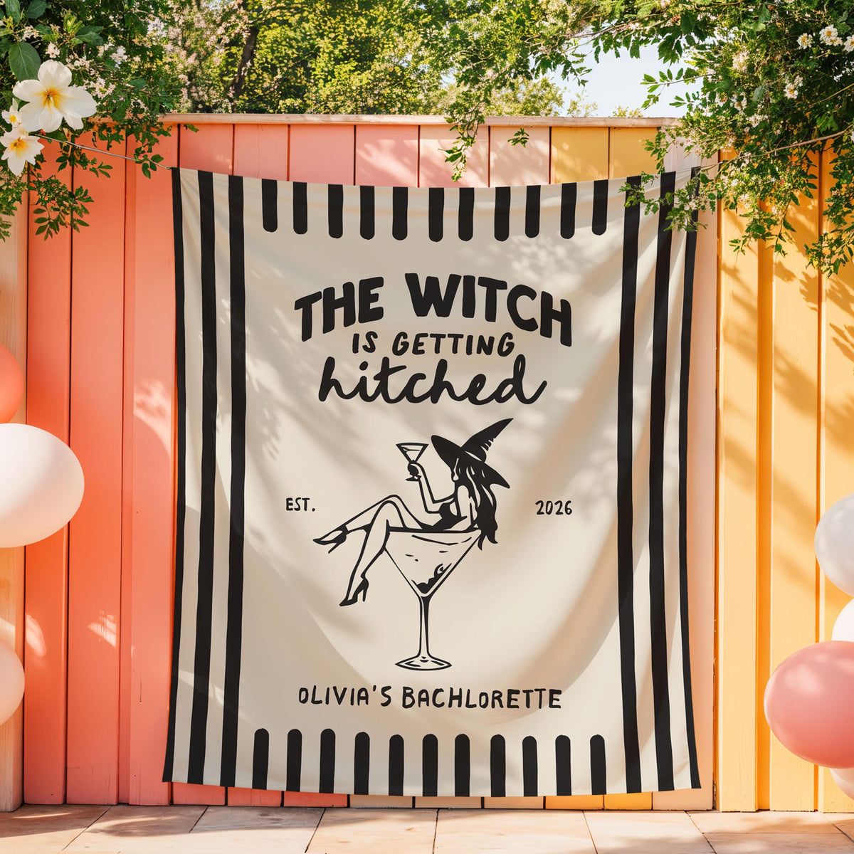 Witch Bachelorette Banner Halloween Witch Is Getting Hitched Tapestry Personalized Bachelorette Sign Decor Bachelorette Backdrop Skeleton 298bfebe-e08c-4aa1-8f6c-1bee6be65a74-3.jpg