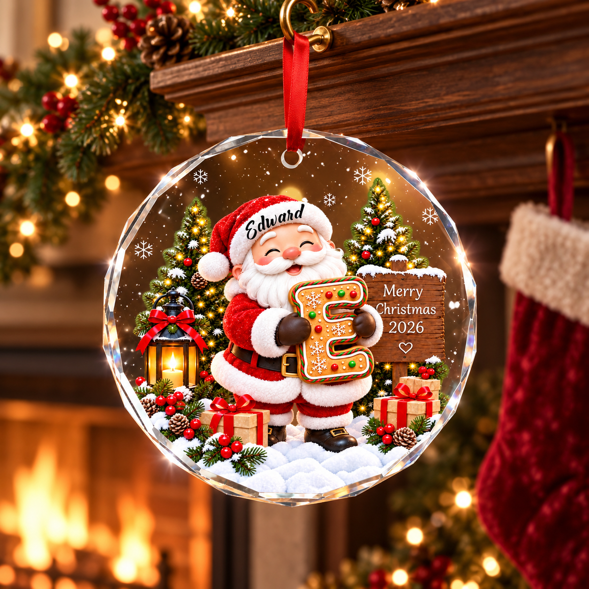 Personalized Kid Name Ornament, Letter Gingerbread with Snowman Keepsake 299a25ac-7a80-4aba-ba59-885c33d2afc5-banner-4.png