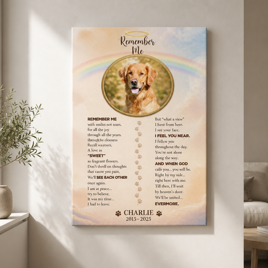 Pet Memorial Canvas – Remember Me Poem with Photo, Name & Years - Personalized Canvas 29b47a7a-87fa-4aa2-8156-bc6c52318be6.png