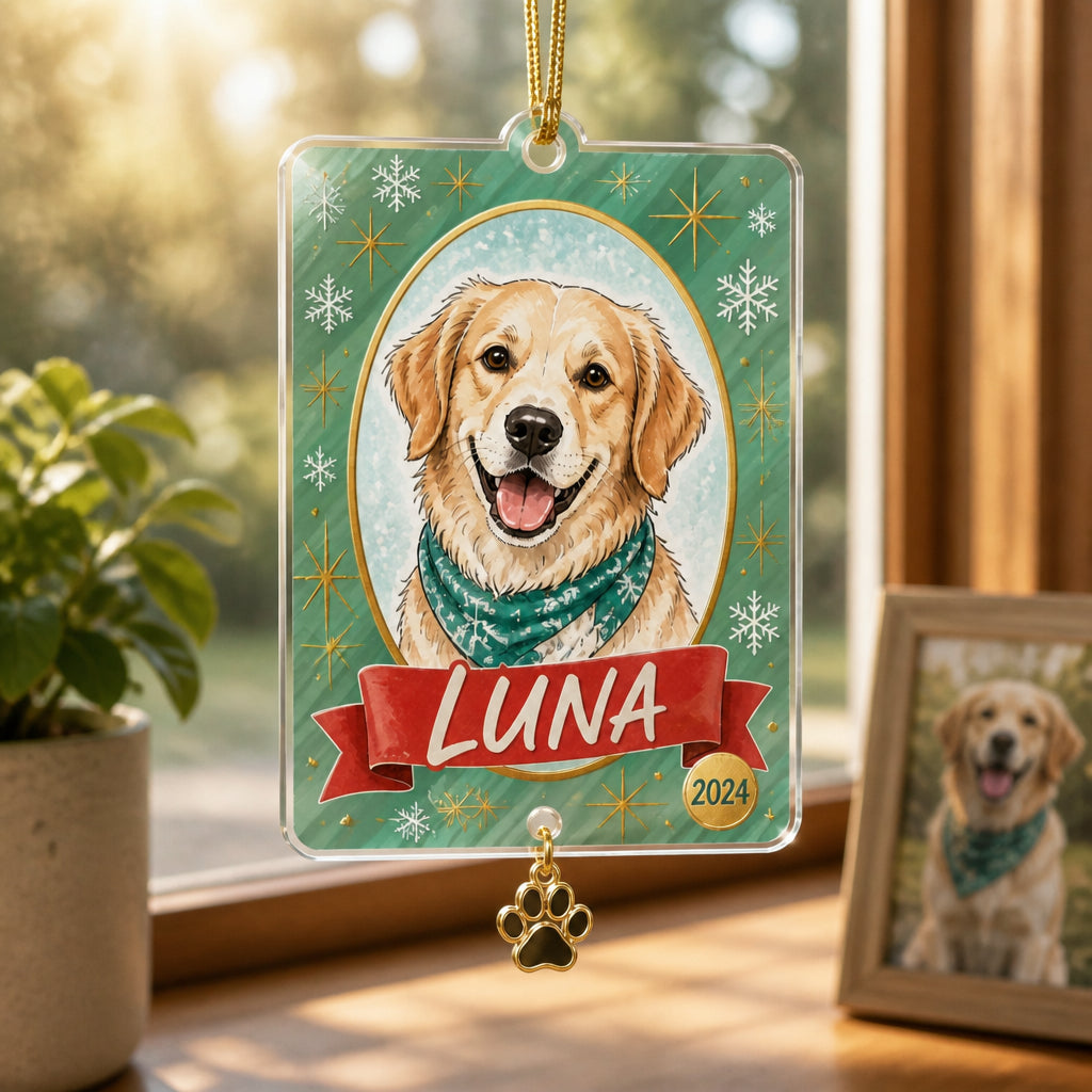 Custom Pet Portrait Cameo Ornament - Personalized 1 Layered Suncatcher with Charm 29bee8c8-f7df-4080-8840-0536f46664af.jpg