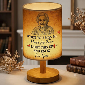 Memorial Gift Custom Photo Sketch Line Art - Personalized Fabric Lamp