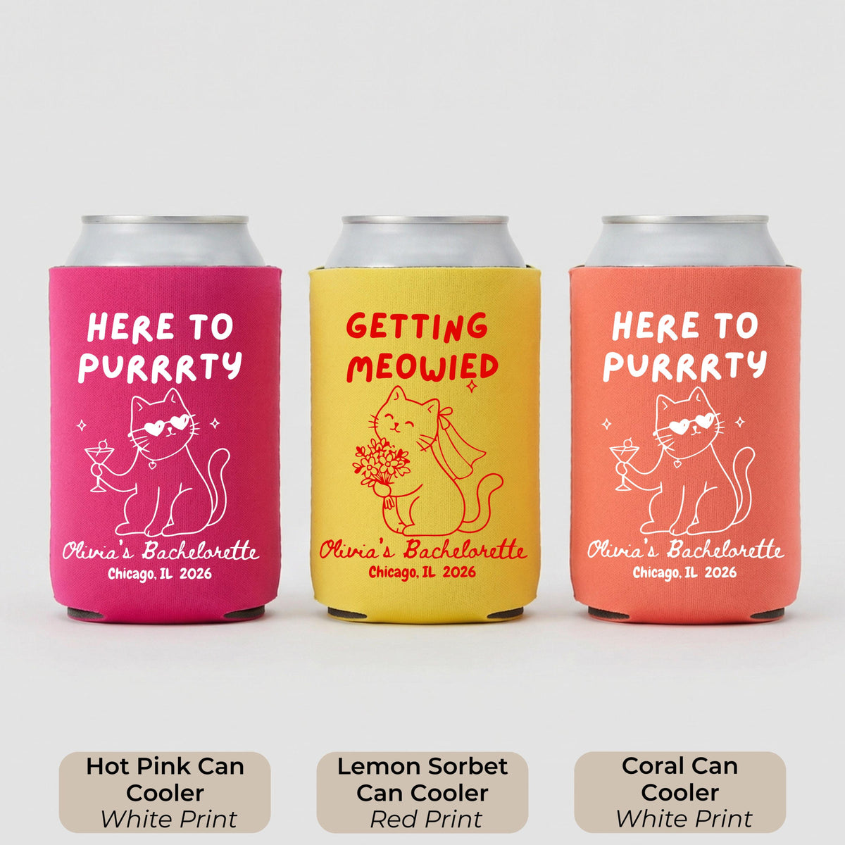 Getting Meowied Custom Can Cooler, Bachelorette Favors, Cat Lover Bachelorette, Personalized Bachelorette Party Favor, Bridal Shower Gift 29d1c87b-4aa9-4b27-90b7-26d98a4f403e-7.jpg