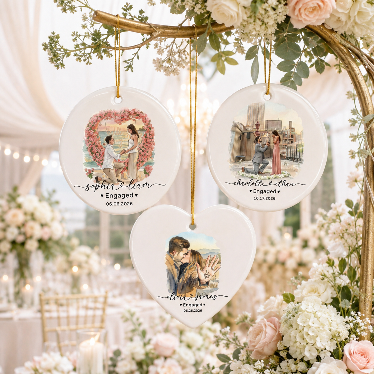 Custom Engagement Ornament l Proposal Photo Keepsake l Watercolor Couple Portrait Gift 29dbfc78-ac20-474d-a3f2-125febaf0a8d-banner-2.png