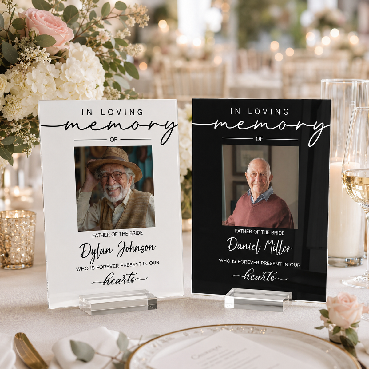 Custom Photo Reserved Memorial Wedding Decor - Personalized Acrylic Plaque - Memorial Gift 29e12698-95a7-45af-b7de-7ac419aa9898-banner-1.png
