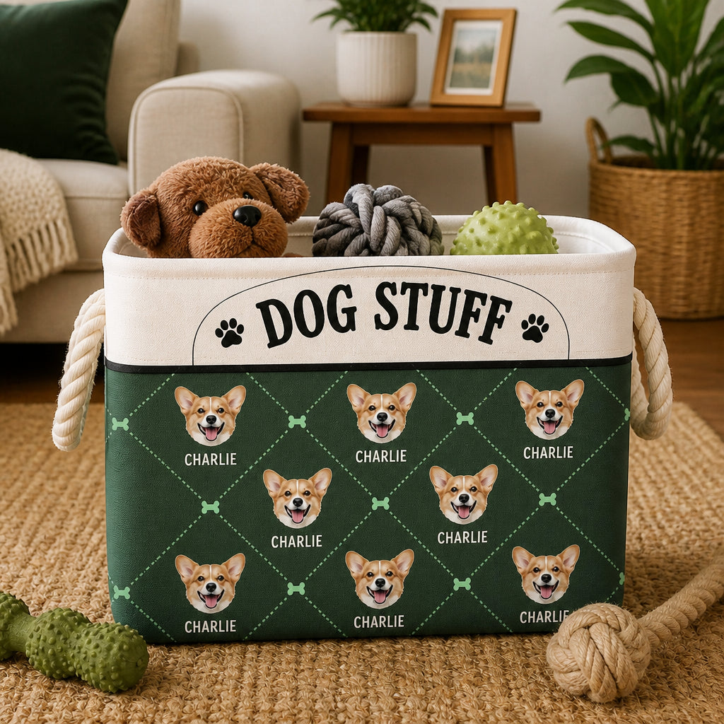 Personalized Dog Stuff Storage Bag – Custom Pet Face & Name Pattern - Personalized Storage Bag 29ee63ba-00f5-4840-9893-fbe12fedec0b.jpg
