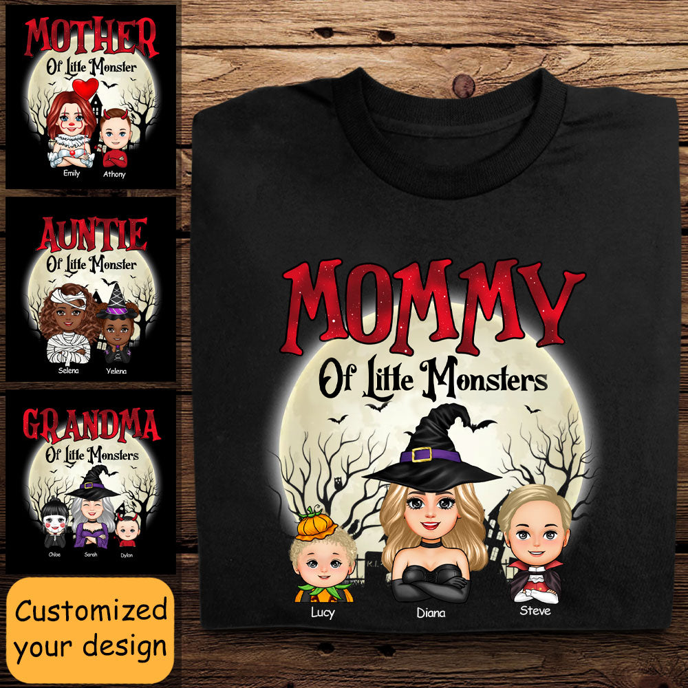 Mommy Of Little Monster - Personalized Apparel - Halloween Gift For Mom
