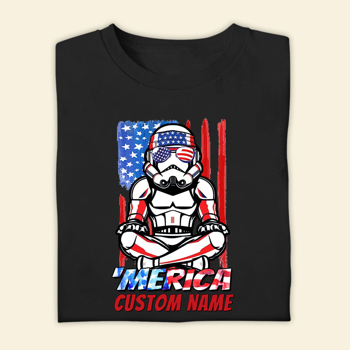 Personalized 4th Of July Yoga Shirt - Merica Us Flag - Independent Day Gift For Yoga Lover - Custom Name