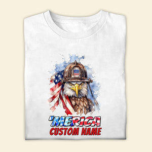 Personalized T Shirt For Firefighter - 4th Of July Independence Day Gift