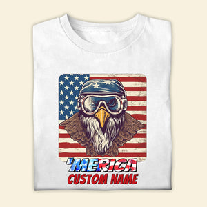 Personalized T-Shirt For Pilot - 4th Of July Independence Day Gift