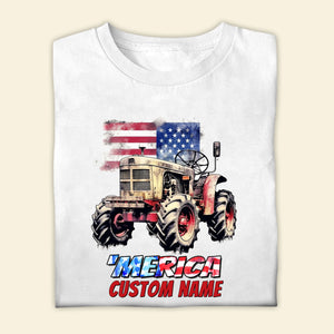 Personalized T-Shirt For Trucker - 4th Of July Independence Day Gift