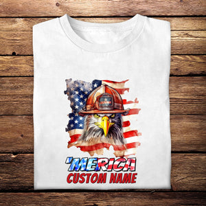 Personalized Shirt For Firefighter - 4th Of July Independence Day Gift