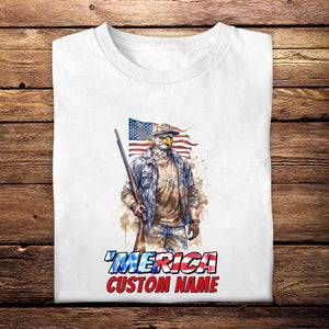 Personalized T-Shirt For Hunting Lover - 4th Of July Independence Day Gift