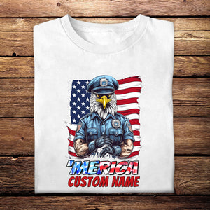 Personalized Shirt For Police - 4th Of July Independence Day Gift