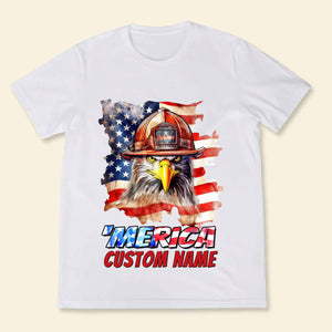 Personalized Shirt For Firefighter - 4th Of July Independence Day Gift