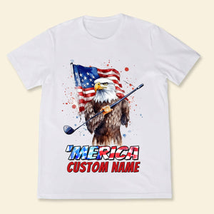 Personalized T Shirt For Golf Lover - 4th Of July Independence Day Gift