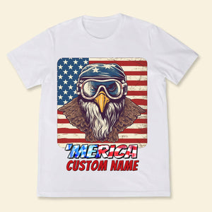 Personalized T-Shirt For Pilot - 4th Of July Independence Day Gift