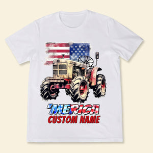 Personalized T-Shirt For Trucker - 4th Of July Independence Day Gift