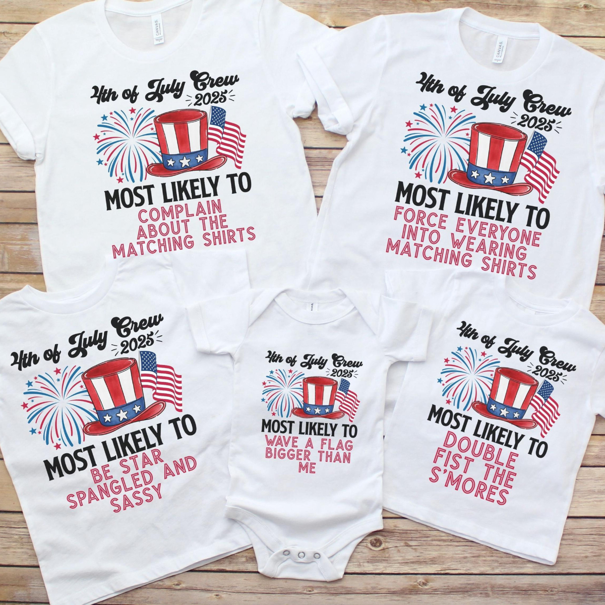Funny 4th of July Shirts, Most Likely To Fourth of July TShirts, Family Matching Independence Day Tees, Patriotic Friends Group Shirts