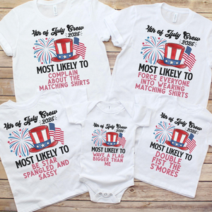 Funny 4th of July Shirts, Most Likely To Fourth of July TShirts, Family Matching Independence Day Tees, Patriotic Friends Group Shirts