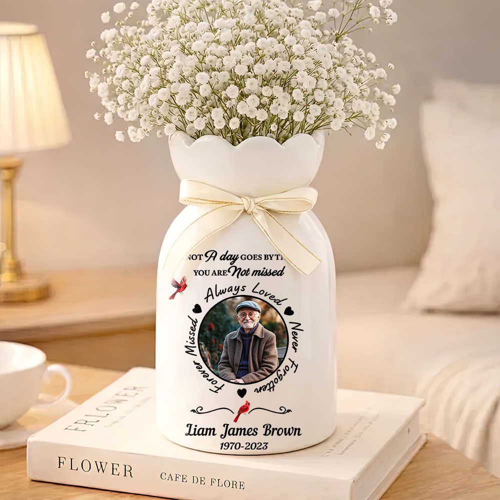 Memorial Always Loved Personalized Flower Vase