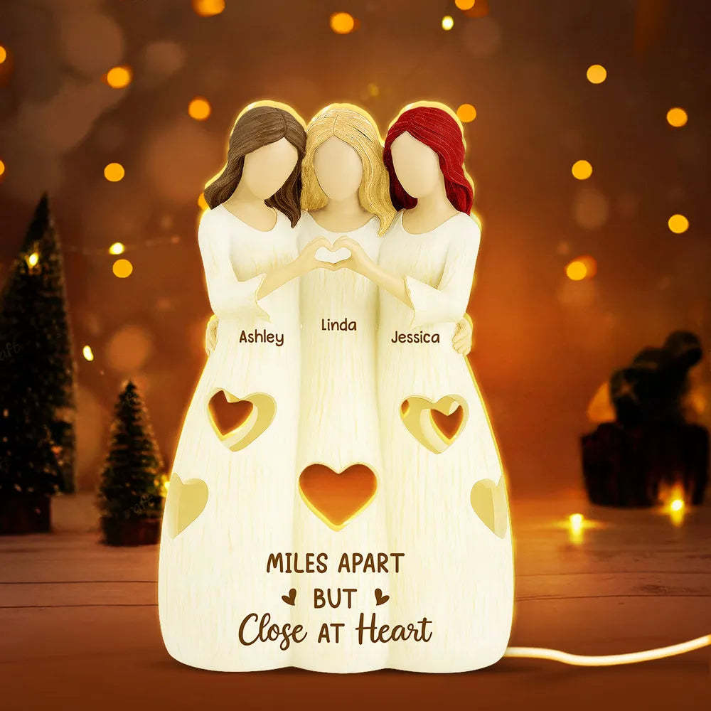 No Greater Gift than Sisters - Personalized Acrylic Light Box - Christmas Gift for Sisters, Long Distance Gift For Family