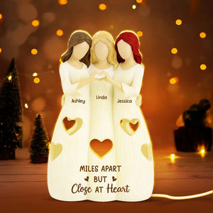 No Greater Gift than Sisters - Personalized Acrylic Light Box - Christmas Gift for Sisters, Long Distance Gift For Family