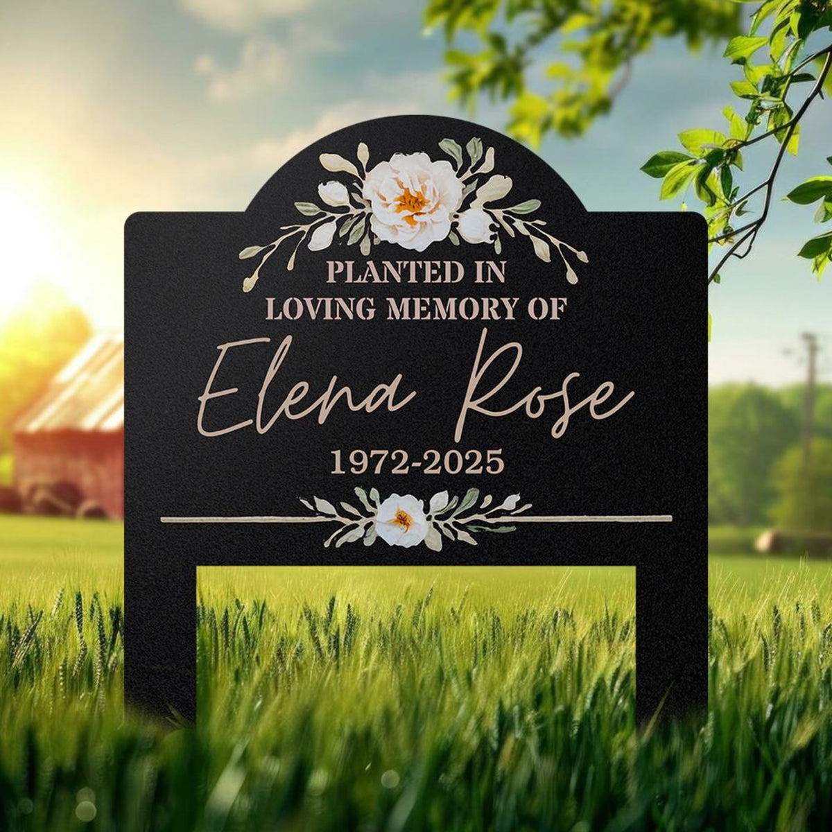 Custom Memorial Tree Plaque, Tree Sign With Stake, Metal Memorial Marker, Dad Mom Loss, Sympathy Sign, Remembrance Plaque