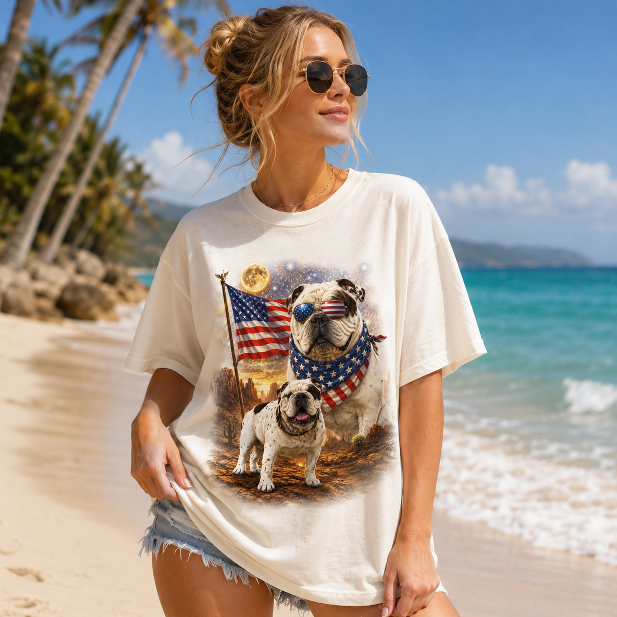 Comfort Colors Custom Patriotic Pet Shirt, Personalized Dog Cat Photo Shirt, 4th of July Pet Shirt, Custom Dog Shirt, America 250 Shirt