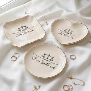 Personalized Lawyer Gift Jewelry Dish | Law School Graduation Present | Passing the Bar Exam Gift