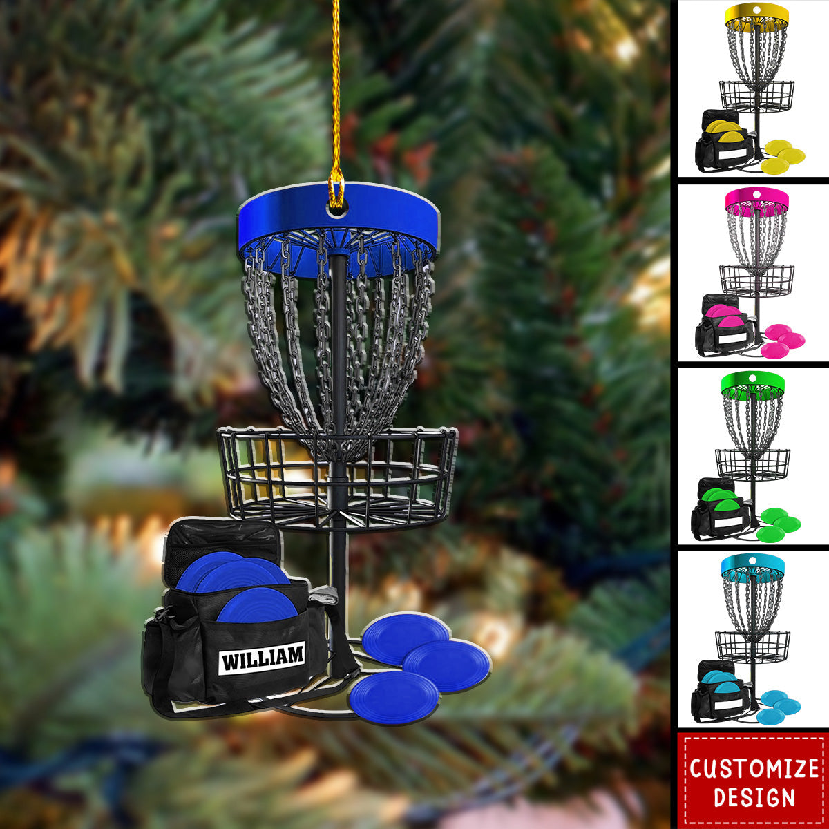 Personalized Disc Golf - Personalized Acrylic Shaped Ornament Christmas Gift For Disc Golf Lover
