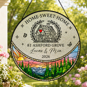 Home Sweet Home - Personalized Window Hanging Suncatcher
