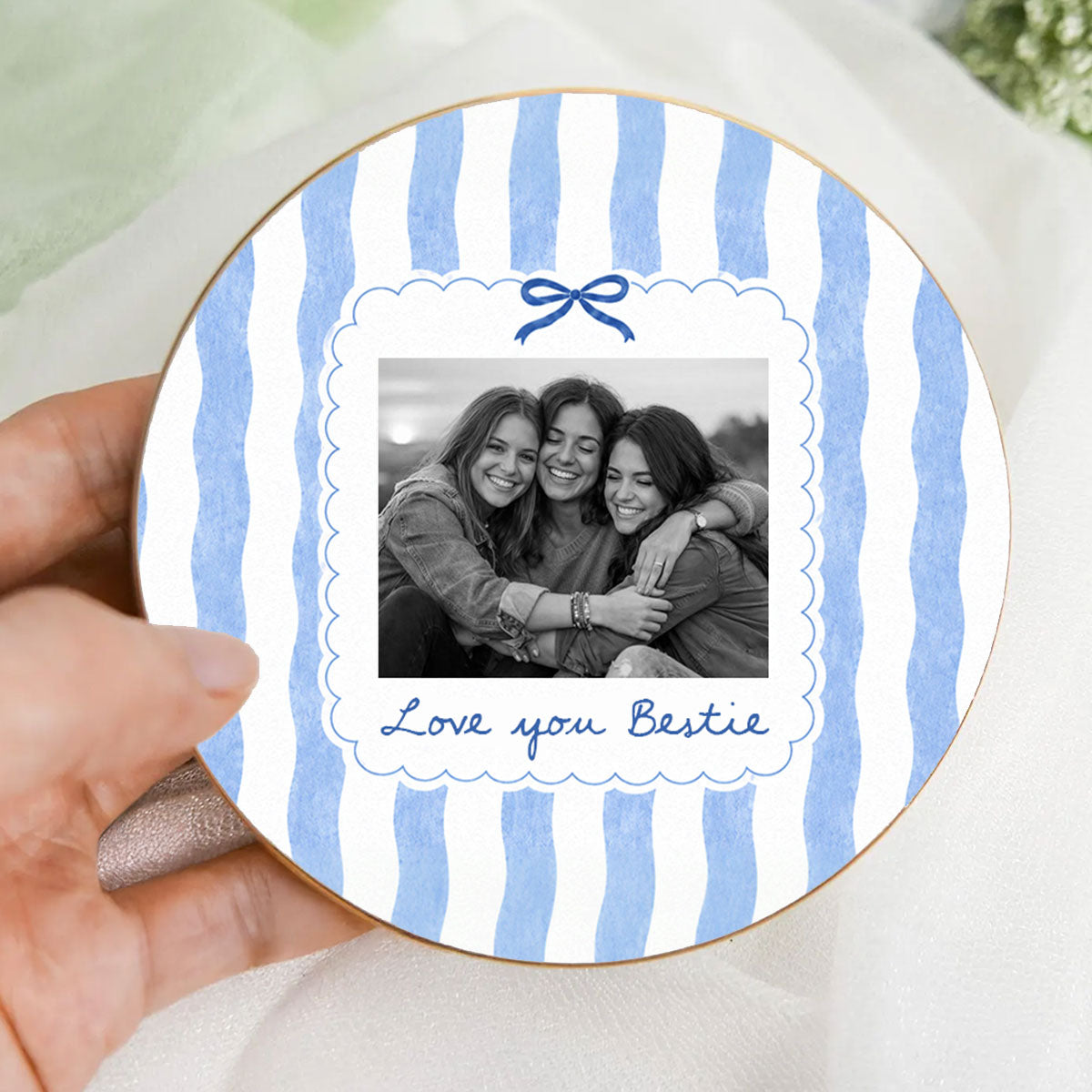 Personalized Photo Ring Dish, Custom Bestie Jewelry Tray, Bridesmaid Trinket Dish, Friendship Gift, Bridal Party Keepsake