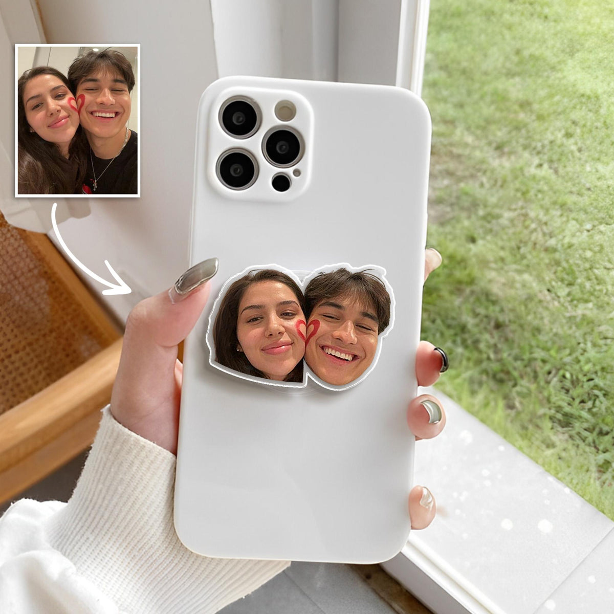 Personalized Gift For Him For Her, Custom Photo Phone Grip With Your Photo, Photo Phone Grip Couples Gift, Phone Holder Accessories