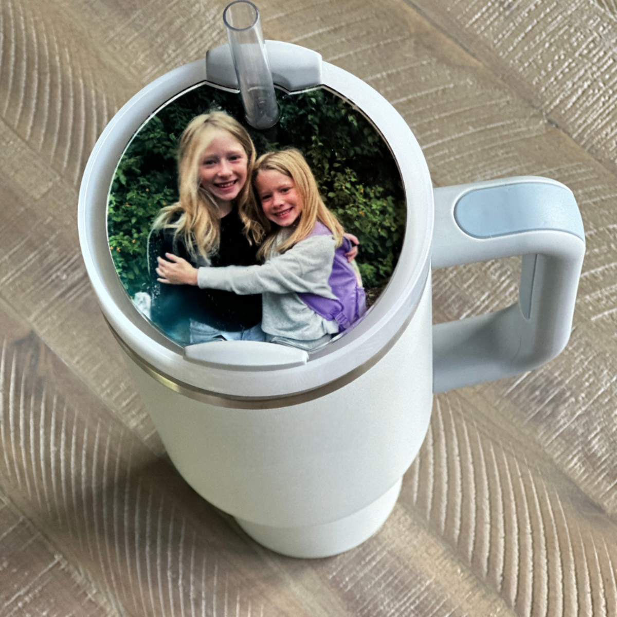 Personalized Photo Tag Tumblers, Tumbler Topper , Custom Photo Name Plates, Tumbler Name Tag