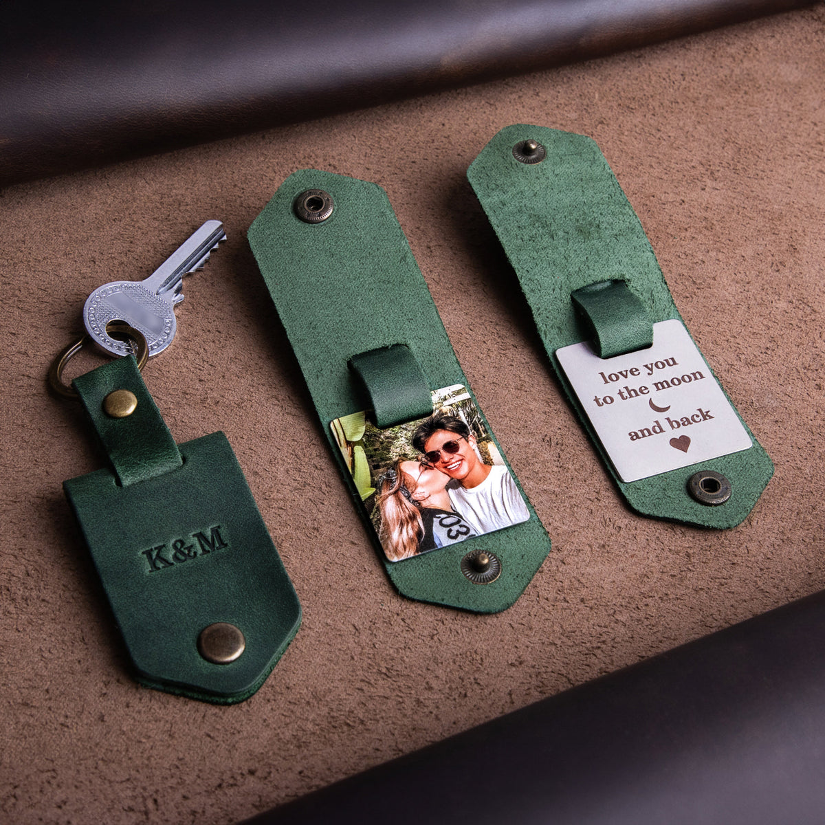 Couple Photo With Message - Personalized Keychain - Gift For Couple