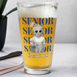 Senior 2026 Beer Glass, Class of 2026 Graduation Gift, Graduation Drinkware, Senior Night Cup