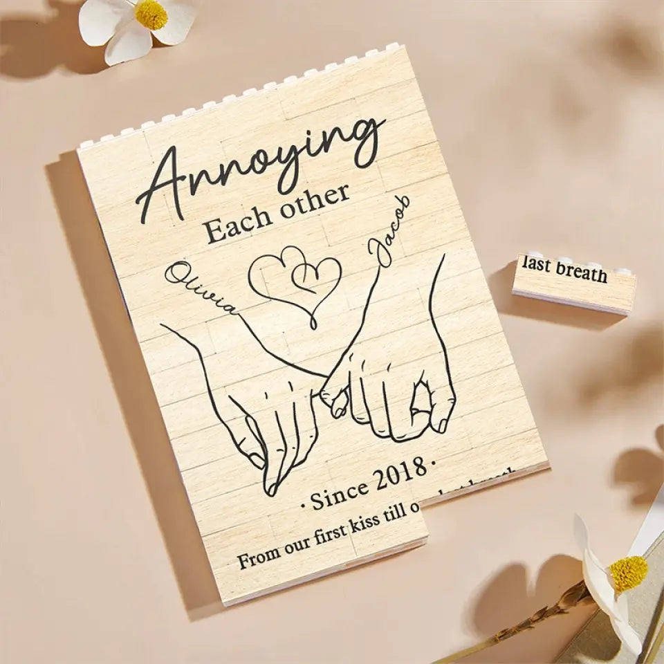 Annoying Each Other For Years - Personalized Building Block Puzzle - Anniversary Gift, Valentine's Day Gift For Couple