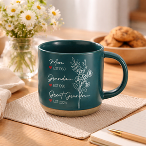 Custom Great Grandma Pottery Mug, Great Grandma Gift, Mother's Day Gift for Great Grandmother