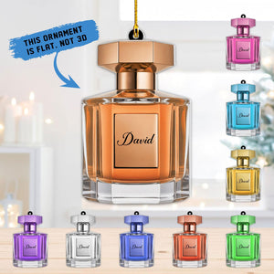 Personalized Perfume Bottle Flat 2D Ornament, Christmas Decoration, Custom Acrylic Ornament