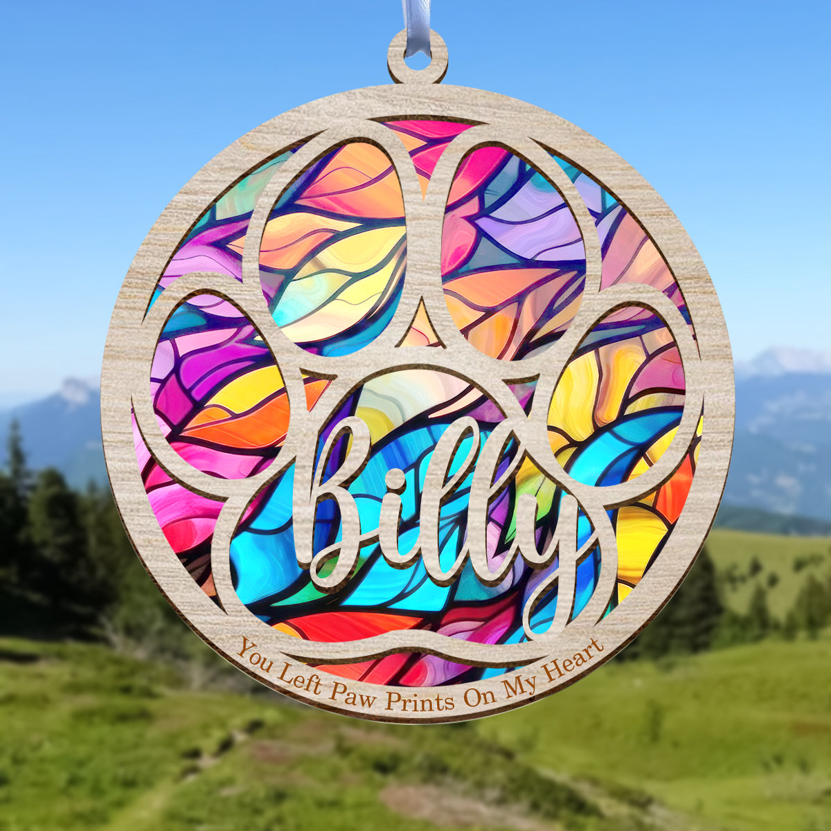 Suncatcher Paw Pet Memorial, Pet Remembrance, Loss of Pet Sympathy Gift